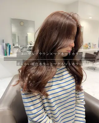 セミロング カラー Grow by NYNY 坂本 理輝のヘアスタイル