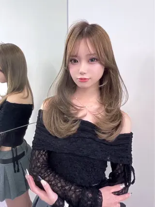 セミロング 韓国ヘア/髪質改善 TAKAHIROのヘアスタイル