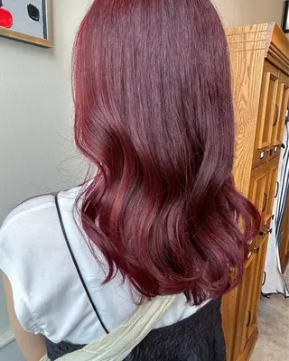 ロング カラー やまもと かのんのヘアスタイル