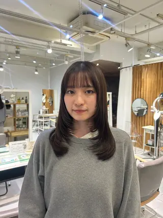 セミロング 韓国ヘア ‎⟡.·KANA🐥のヘアスタイル