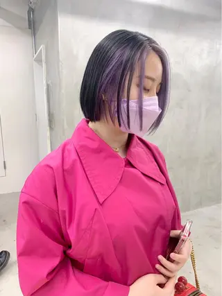 ショート カラー ブームボックス所属・🐝ハイトーンカラー hachi🐝のヘアスタイル