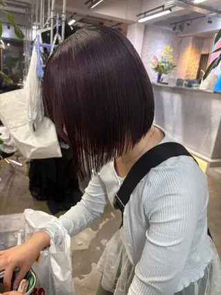 ショート カラー ハイトーン レイヤー🎀meiのヘアスタイル