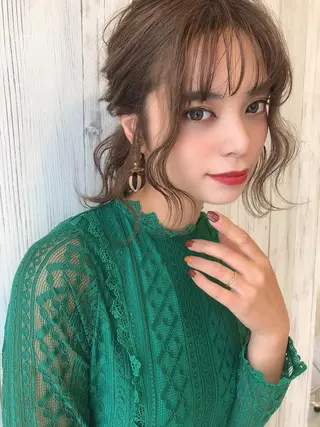 ロング カラー ヘアアレンジ ルービック 奈良のヘアスタイル