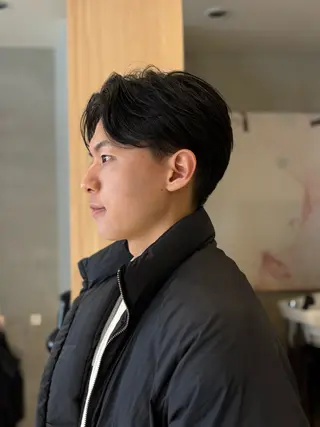 カラー パーマ メンズ ボブカット/ えのもとりきのヘアスタイル