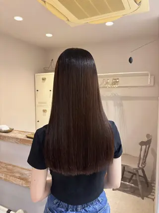 ロング パーマ 🎀調布仙川透明感オ リーブカラー干莉🎀のヘアスタイル