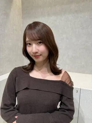 ミディアム 韓国レイヤー/髪質 改善カラー/れんのヘアスタイル