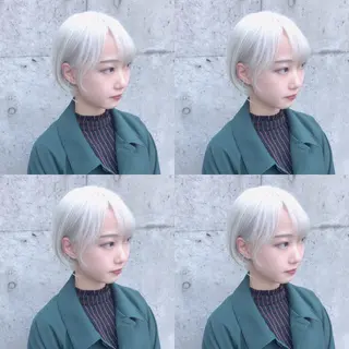 ショート カラー 韓国レイヤーカット/ 儚げカラーチナツのヘアスタイル