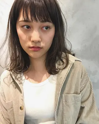 セミロング カラー DopeLIT モデル募集中のヘアスタイル