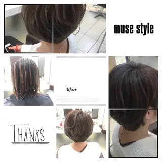 ショート カラー ヘアアレンジ スズキ シオリのヘアスタイル