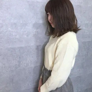 ミディアム カラー 髪質改善 中川　翔のヘアスタイル