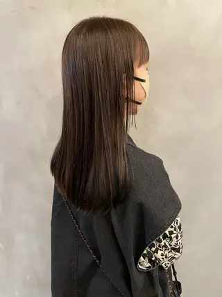 セミロング カラー パーマ ♡トップスタイリス ト/美髪矯正hinaのヘアスタイル