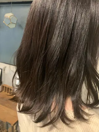 ミディアム Asti blanche所属・ブリーチなしWカラー /地毛風/小林凪沙のヘアスタイル