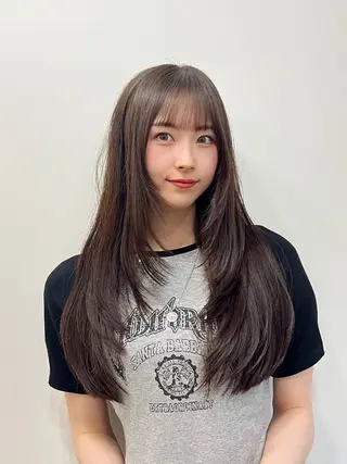 ロング カラー 韓国×髪質改善💊 似合わせ/武田涼のヘアスタイル