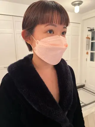 ショート ブリーチカラー🎀 韓国風/寺門美優のヘアスタイル