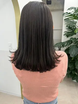 セミロング カラー 癒しの半個室サロン 🌿ROW町田のヘアスタイル