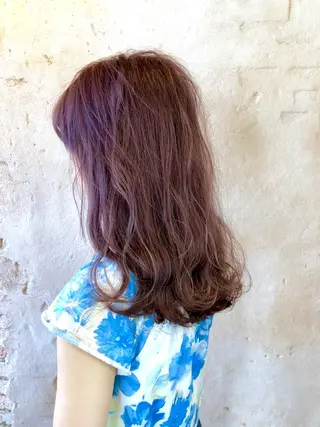 セミロング カラー umber royce所属・SEKIMOTO IBUKIのヘアスタイル