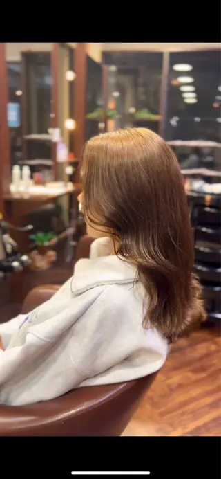 セミロング カラー 福岡【髪質改善】 艶カラー/ MIHOのヘアスタイル