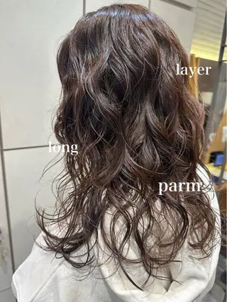 セミロング パーマ 美髪矯正/渡辺 りんのヘアスタイル