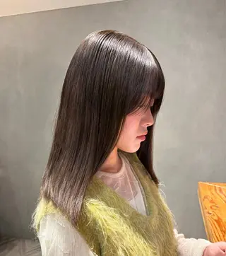 セミロング カラー HIKARIS所属・透明感/くすみカラー 似合わせボブ♡ゆきなのヘアスタイル