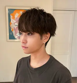 ショート メンズ SARA山口caz カット/パーマのヘアスタイル