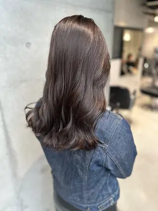 セミロング カラー ヘアアレンジ 透明感/ブリーチ/ 髪質改善💛miuのヘアスタイル