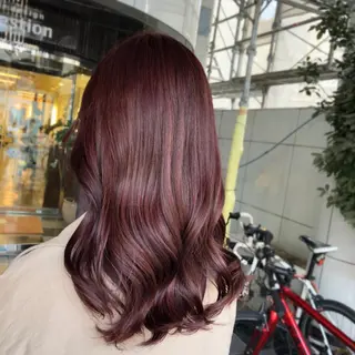 セミロング カラー 山崎 絵莉香のヘアスタイル