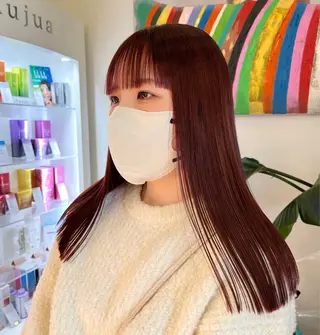 セミロング LINE.ai所属・mei／周南 ／ぷつっと／レイヤーのヘアスタイル