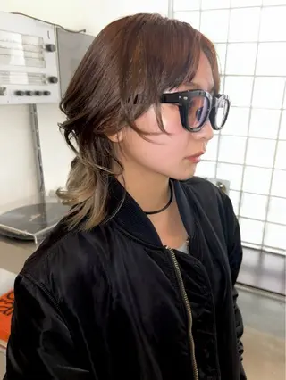 ショート kosoraレイヤー ハイトーン/デザインのヘアスタイル