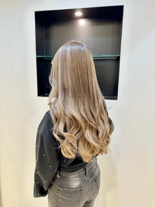 ロング カラー TAYA大阪上本町所属・十場【髪質改善】 【ダブルカラー】のヘアスタイル