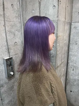 セミロング カラー 🌱ぱっつとボブカ ット🌱/Ryotaのヘアスタイル