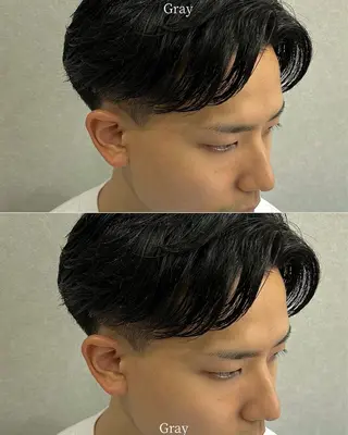 ショート パーマ ヘアアレンジ メンズ Mens Salon Gray by NYNY所属・Gray by NYNYのヘアスタイル