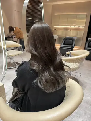セミロング 韓国ヘア/ベージュ カラー/髪質改善/涼のヘアスタイル