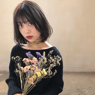 ミディアム カラー emme エミィ/立川のヘアスタイル