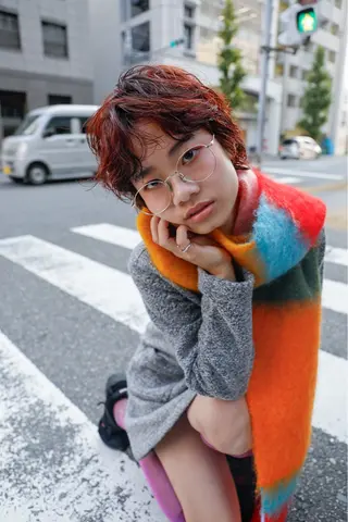 ショート 林本　南壱人/カット /パーマ/カラーのヘアスタイル