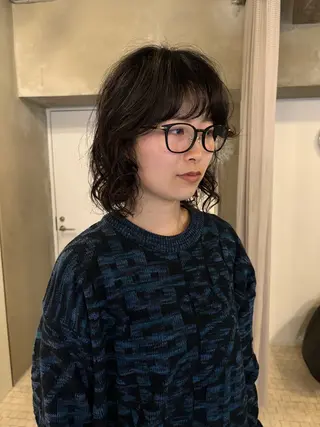 ミディアム パーマ SHISEI所属・小野 明日香のヘアスタイル