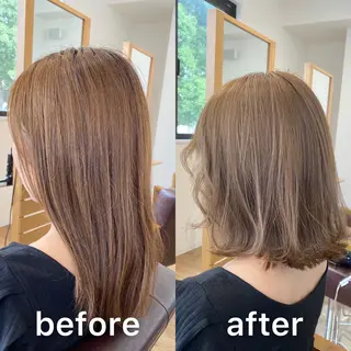 ミディアム カラー KIZU 髪質改善 オカルト怪談のヘアスタイル