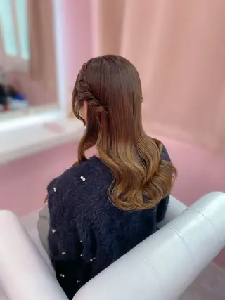 セミロング ヘアアレンジ Set Salon Mémoire by miuprierre所属・推し活🪄🩷 川上 佳奈のヘアスタイル