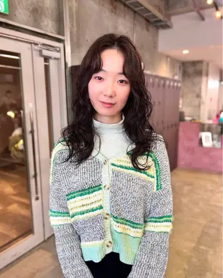 ロング カラー パーマ 水野 雪 /パーマ/暖色カラーのヘアスタイル