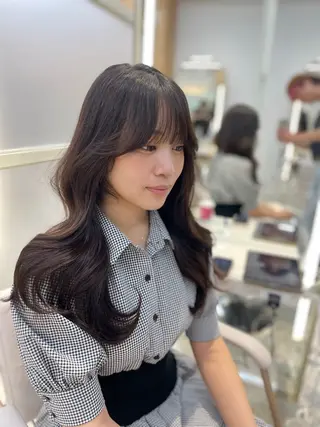 ミディアム 顔周り/透明感カラー /韓国ヘア/TAKUのヘアスタイル