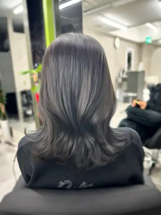 ミディアム カラー 田之上千尋/透明感 ブリーチなし/韓国風のヘアスタイル