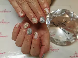 ネイル ネイルリボン 受付スタッフのネイルデザイン