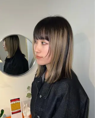 ミディアム Hz/金子 亮/レイヤーカットのヘアスタイル