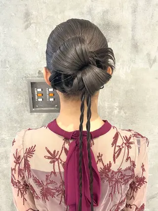 ロング ヘアアレンジ 透明感カラー×ヘア アレンジ🪽しおりのヘアスタイル