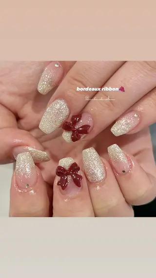 ネイル 🎀チーク/ちゅるん 🫧chisa🎀のネイルデザイン