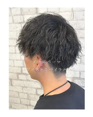 ショート メンズ/パーマ/大人 スタイル/yukiのヘアスタイル