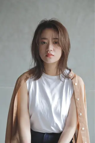 セミロング 落合 妙佳のヘアスタイル