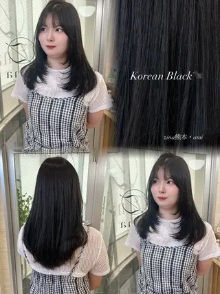 セミロング 🎀zina/韓国 🎀amiのヘアスタイル