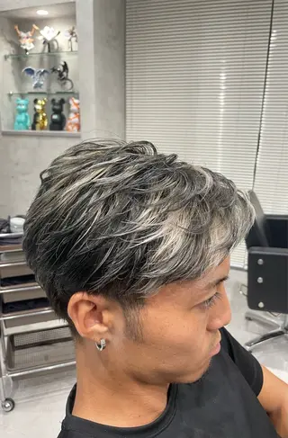 ショート カラー メンズ メンズパーマ特化💈 髙木颯太💈のヘアスタイル