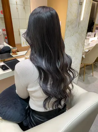 ロング カラー 店長/mao/ 前髪/顔周りカットのヘアスタイル