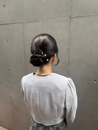 ミディアム ヘアアレンジ 【ヘアセット/美眉】 吉川玲のヘアスタイル